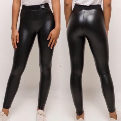 Svarta Vaxade Leggings