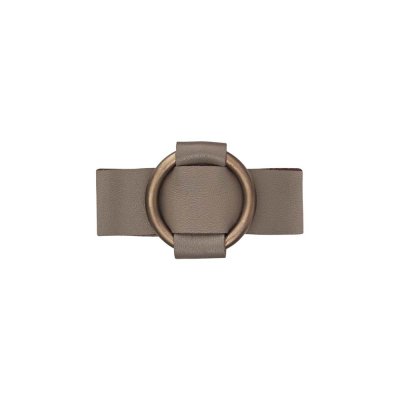 Ljusbrunt Läderarmband Med Gulddetalj. Dansk Smykkekunst