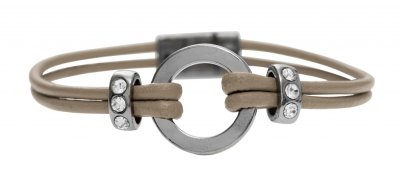 Sandbeige Läderarmband JUNETTE Dansk Smykkekunst