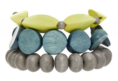 Träarmband Silke Gul. Dansk Smykkekunst