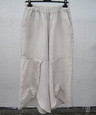 Beige Linnebyxor Vida Ben Med Sprund