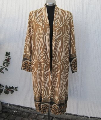 Mönstrad Kappa Kimono Beige Cremevit