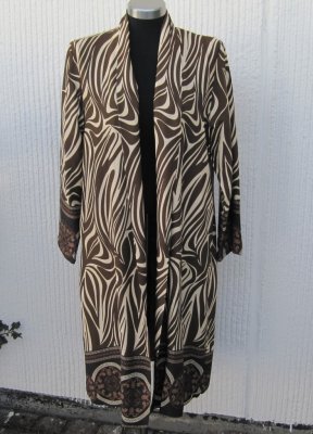 Mönstrad Kappa Kimono Brun Beige