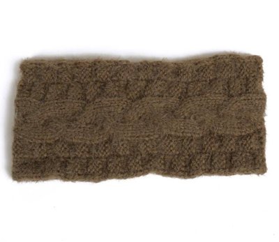Stickat Pannband Kamel